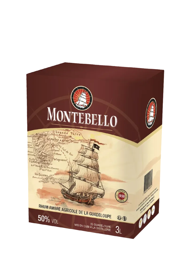 Montebello - Rhum Agricole Ambré Bib 3 Litres